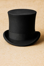 Black Wool Top Hat / Steampunk Victorian costume cosplay Hat