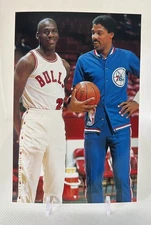 Michael Jordan vs Julius Erving - Iconic Rookie Image - 4x6 Photo 🔥🔥🔥