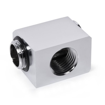Alphacool 17584 Chrome Brass Water Block 1/4'' 90° 23.5mm Low Profile ES