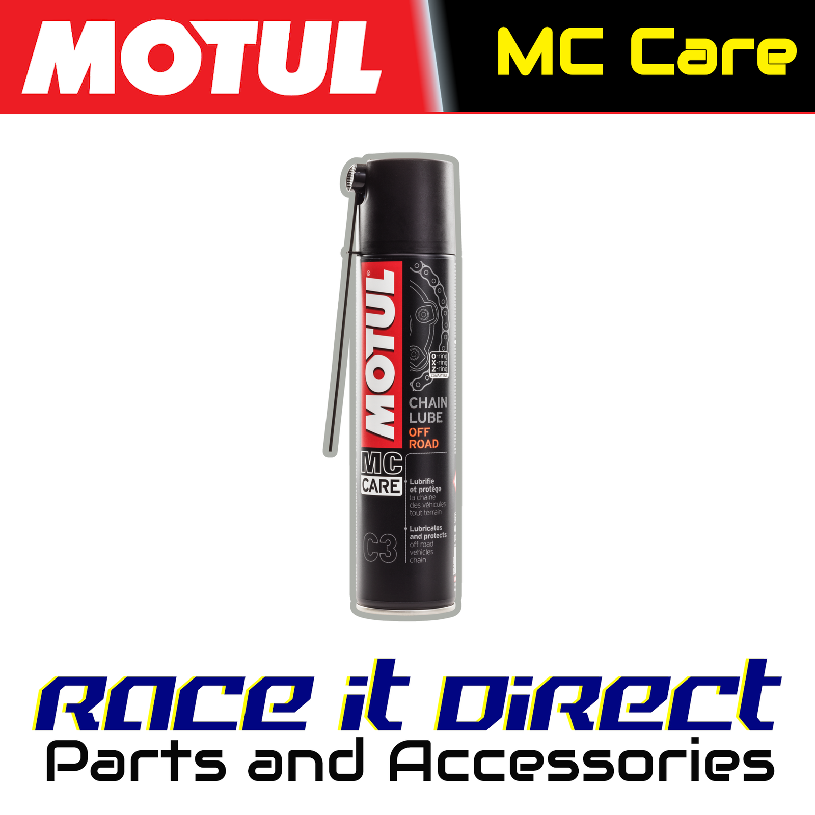 Motul MC Care C3 Chain Lube Off Road Motorcycle - 400ml 0.4L Aerosol Spray
