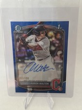 Aaron Walton LOT (2) Bowman Draft Chrome 1st AUTO Base + Blue /150 Guardians