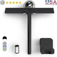 Shower Squeegee Silicone Glass Cleaner Non-Slip Hook Ergonomic Streak Free Wiper