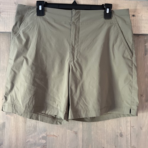 Columbia schnelltrocknende Damenshorts Größe 14 olivgrün Nylon vorne flach Wandern - Bild 1 von 10
