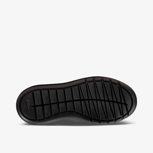Clarks Niños Escape Acampanado Juvenil Negro Cuero Zapatos Escuela - Imagen 3 de 6