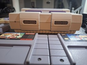 Super Nintendo SNES Console Bundle With Games TESTED WORKING