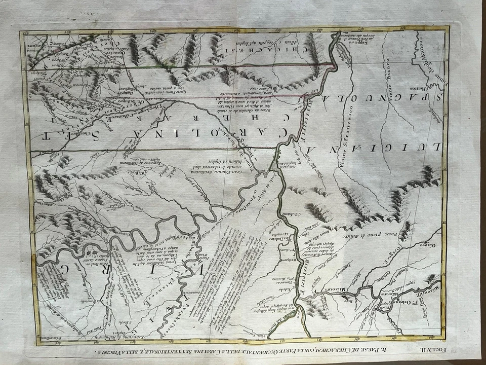 1778 Antonio Zatta Colonial America Virginia North Caroline Cherokee Harrods COA - Image 3 of 4