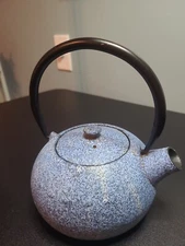 Gipfel International Cast Iron Tea Kettle Stovetop Blue