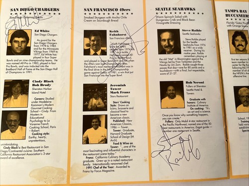 Taste Of The NFL 1992 Signed Official Program -28 Players,Floyd Little,PSA (B35) - Picture 11 of 14