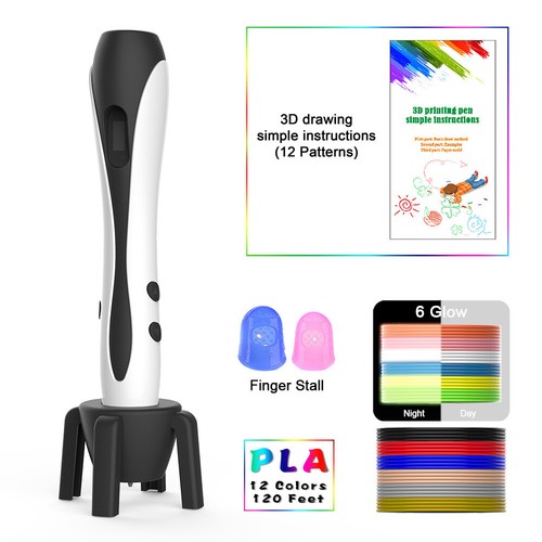 Kit de stylos 3D de bricolage pour enfants stylo d'impression 3D avec 120 pieds 12 couleurs filament PLA 3D Pen - Photo 19/24