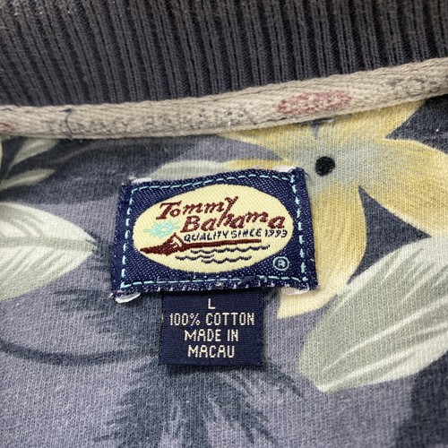 Tommy Bahama camicia uomo grande grigia hawaiana floreale polo spiaggia vintage - Foto 4 di 10
