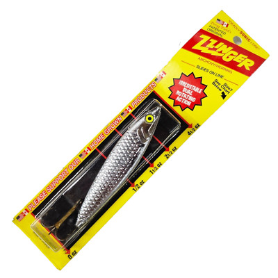 ZZINGER Anchovy Herring Chrome 2-1/2oz Lure 3.5in Doug Field Buzz Bomb
