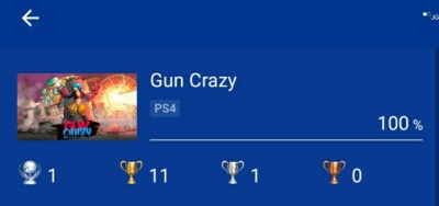 Gun Crazy PS4 Platin Trophy Trophäen Service US Version