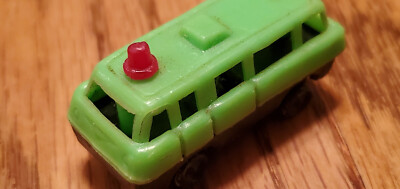 Vintage Miniature Plastic Bus Van Ambulance Hong Kong Bronco Brand Green