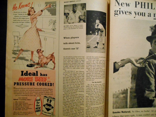 1957 MICKEY MANTLE Copertina St. Louis Post Dispatch Parade Magazine New York Yankee - Foto 5 di 6