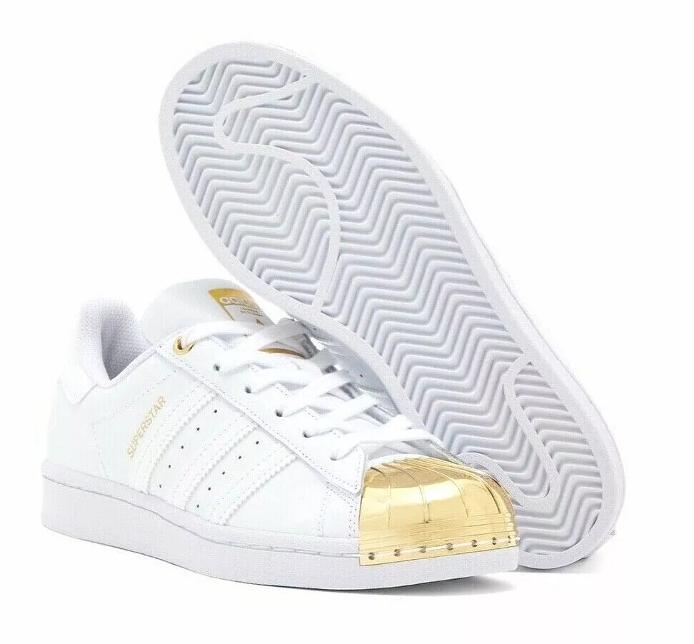 polet svømme Springboard adidas Originals Superstar Metal Gold Toe Triple White Retro Sneakers Women  Size | eBay