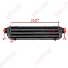 Aluminum Universal Turbo Intercooler 2.5'' Inlet/Outlet 21.65" x 5.5" x 2.56''