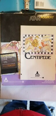 Atari 400 800 Computer Vintage Centipede Long Box Game Cartridge Manual ...