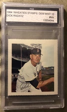 Rare 1964 Wheaties Baseball Stamps Dick Radatz Stamp #NN Red Sox Graded FGS 10