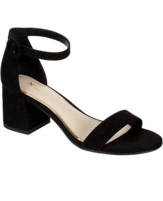 womens black dress sandals low heel XAPPEAL Hartley - Women's Open Toe Block Size:7M Size:3X *
