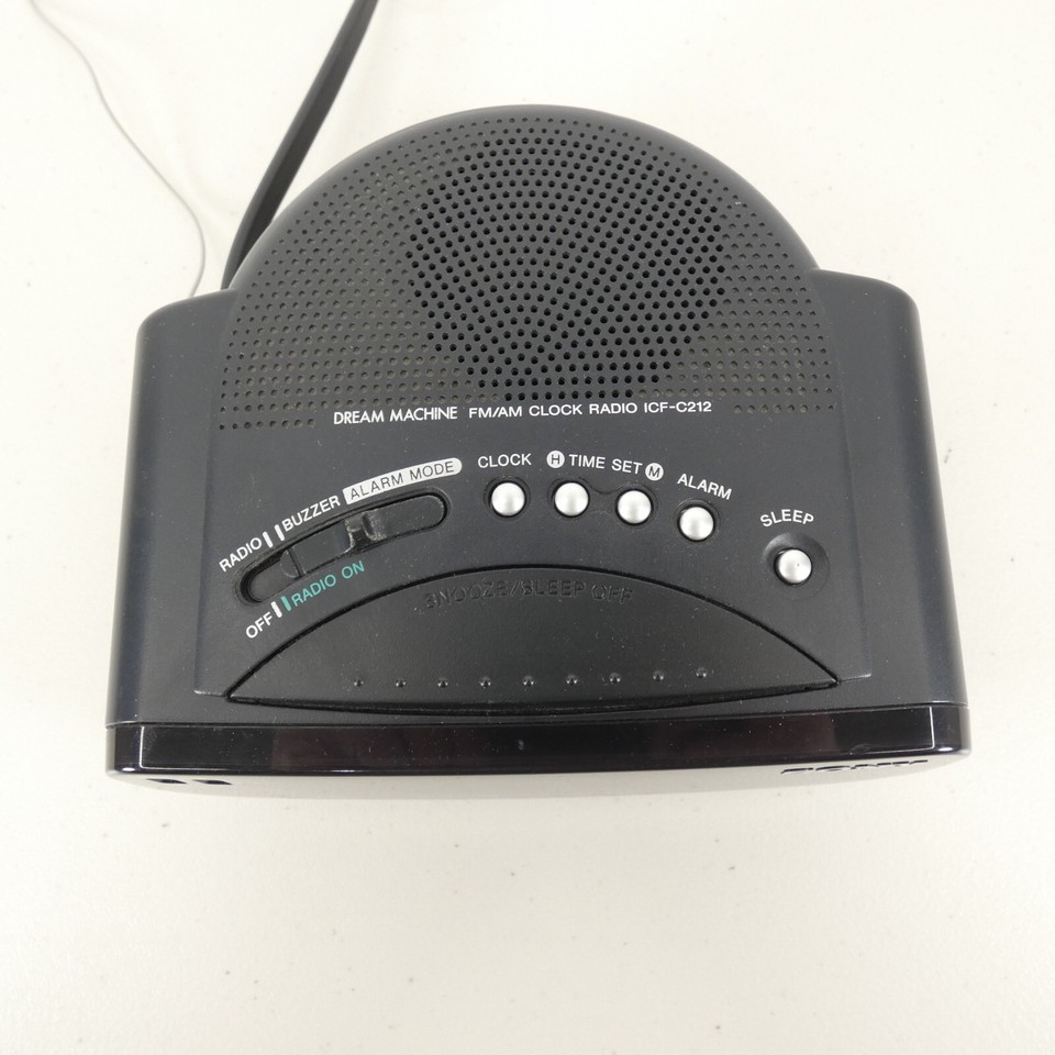 Sony Dream Machine Digital Clock Radio Model ICFC212 Black AM FM Alarm