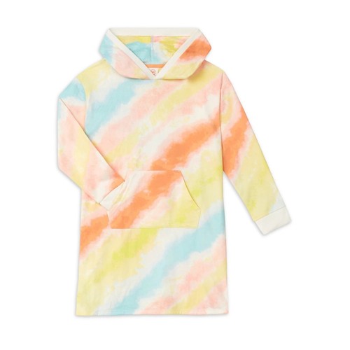 NWT Wonder Nation Girls Long Sleeve Hooded Sleep Gown with Front Pocket Size S 6
