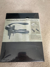 Corkscrew Opener Kit Professional-Foil Cutter, 2 Extra Screws, & Pourer Stopper