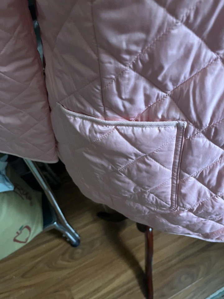 NWT Talbots Quilted Lightweight jacket Snap Closure Light Pink Size: Petite LX - Image 4 of 4