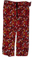 New NWT Girl  s Disney Mickey Mouse Sleep Pajama Pant Soft Cotton Size M