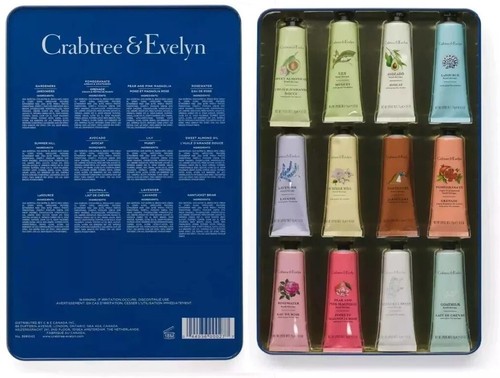 Crabtree & Evelyn Hand Therapy Flower Bouquet Tin Box Set - 12 x 25 gr - New - Picture 2 of 2