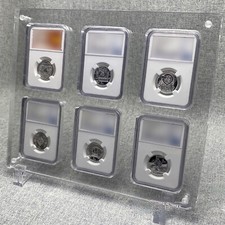 6CT Acrylic Display Stand Case Holder Storage Box for NGC Graded Coin Slab