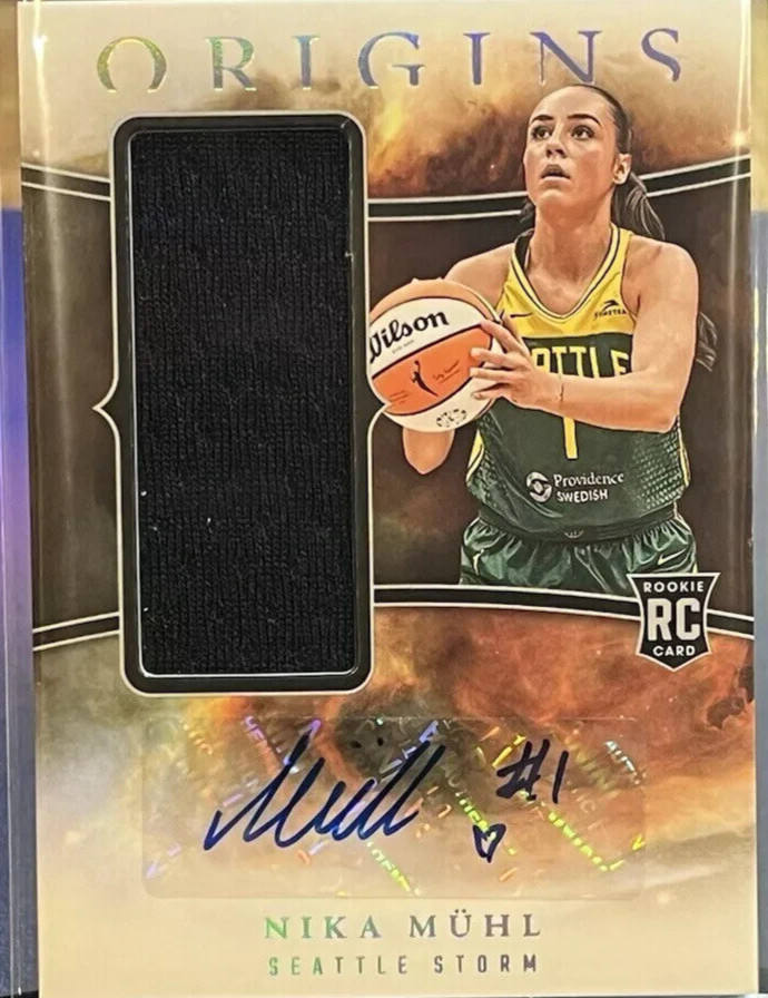 🏀 NIKA MUHL 2024 Panini Origins WNBA Jumbo Jersey Rookie Patch AUTO✍️ RC RPA;