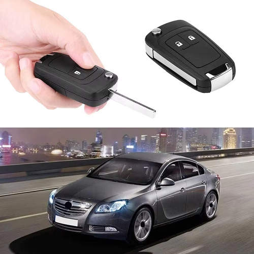 Car Flip Key Fob Case Shell Replacement for Vauxhall Opel Mokka Meriva Karl Viva - Picture 12 of 12
