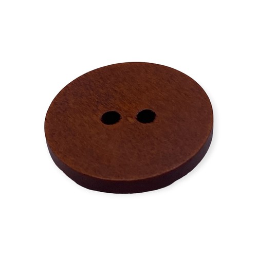 Brown Wooden Buttons 2 Hole 7 Sizes 10m to 23mm Flat Back Classic Vintage Button - Picture 23 of 23