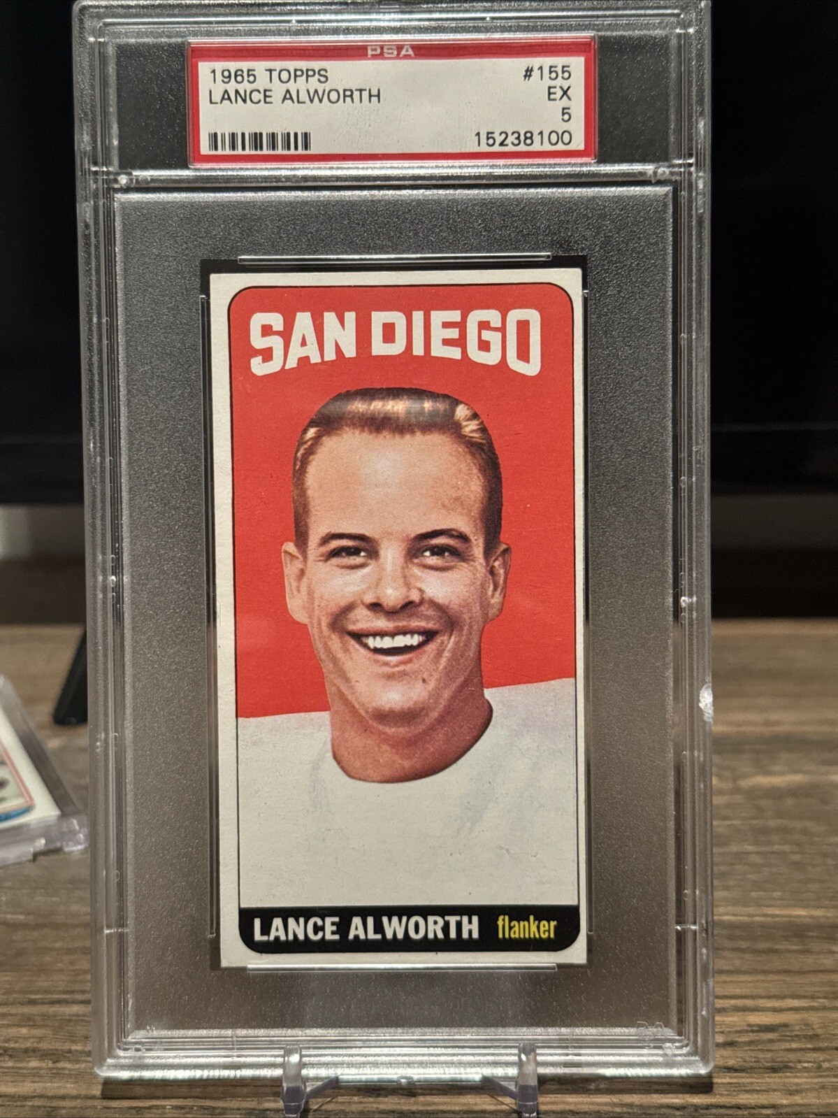 1965 Topps Football Lance Alworth Card #155 PSA 5 EX NFL HOF