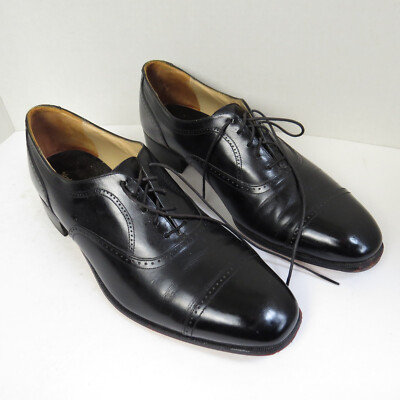 Johnston & Murphy Black Leather Oxfords Dress Shoes (Size 9) Male Johnston & Murphy Johnston & Murphy JM02005555 XC4  main image 3