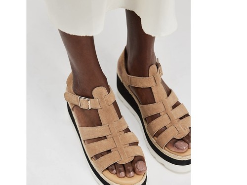 Mykonos Suede Fisherman Flatform Wedges