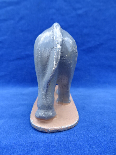 Figurine Aluminium QUIRALU – Éléphant De Cirque – Vintage France