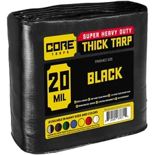 Core Tarps Extreme Heavy Duty Tarp 20 Mil Waterproof Tarpaulin Cover Resistant