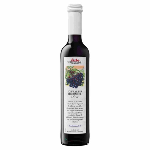 Darbo Fruchtsirup Schwarzer Holunder 6er Pack 6x0,5l Flasche usy Block - Bild 2 von 2