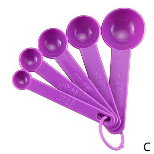 5Pcs/set Measuring Spoon For Baking Plastic Teaspoon Utensil Kitchen B2X6 - Picture 15 of 15