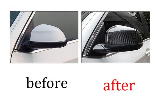 For BMW X3 F25 X4 2014-2017 Dry Carbon Fiber Rear View Side Door Mirror Cover 2X - Picture 4 of 7