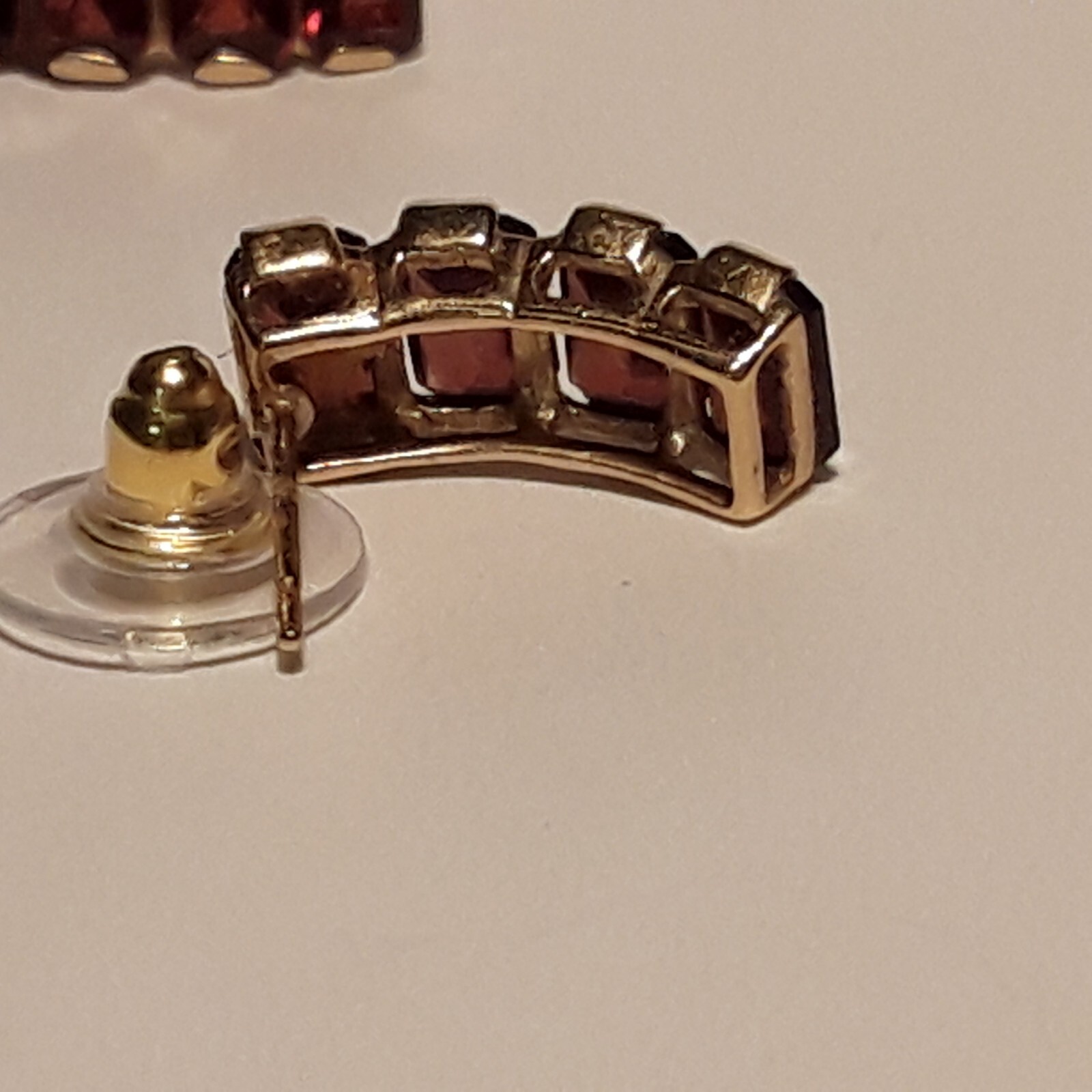 Garnet Stud Earrings - image 5