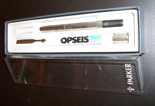 VINTAGE 90s PARKER ROLLER BALL OPSEIS AD PEN MIB W/REFILL PHILLIPS 66 SERCEL AAI - Picture 5 of 6