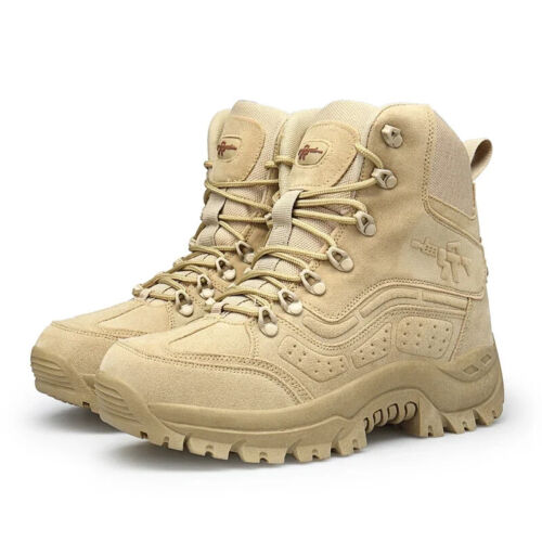 Men's Hiking Boots Military Tactical Combat Boots Motorcycle Ankle Boots - Picture 15 of 29