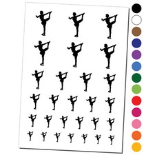 Ice Skating Skater Solid Temporary Tattoo Water Resistant Set Collection