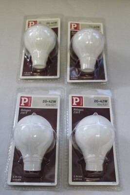 4x   Paulmann Deco Glas AGL Birnenform Ø 60 Opal weiß für E14 / E27 bis 42W