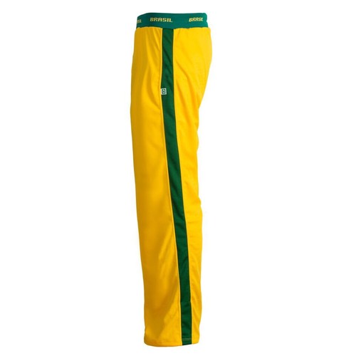Yellow Brazil Capoeira Children's Abada Sport Activity Pants 3-14 Year - Picture 3 of 6