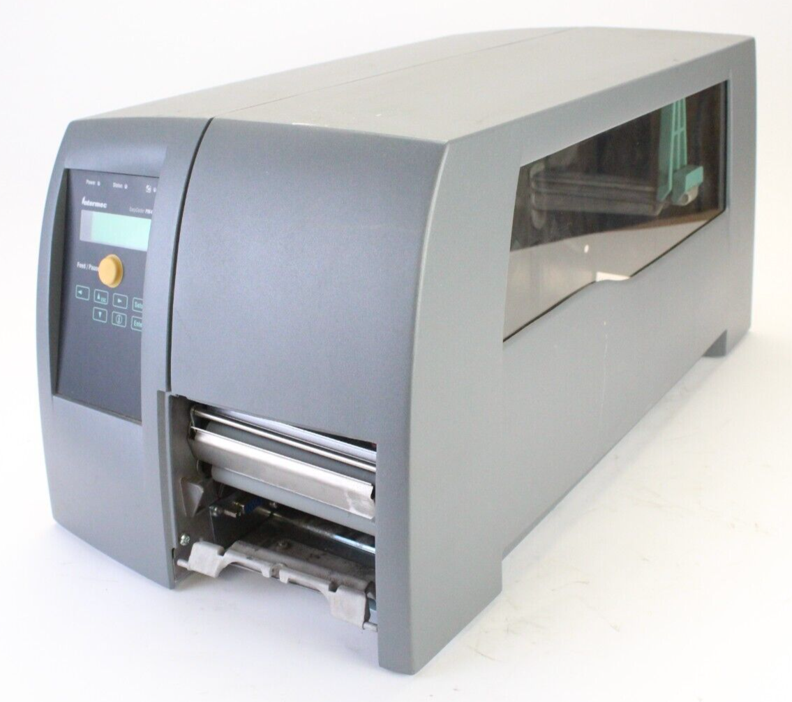Intermec EasyCoder PM4i Thermal Label Barcode Printer Missing Cover LOW ...