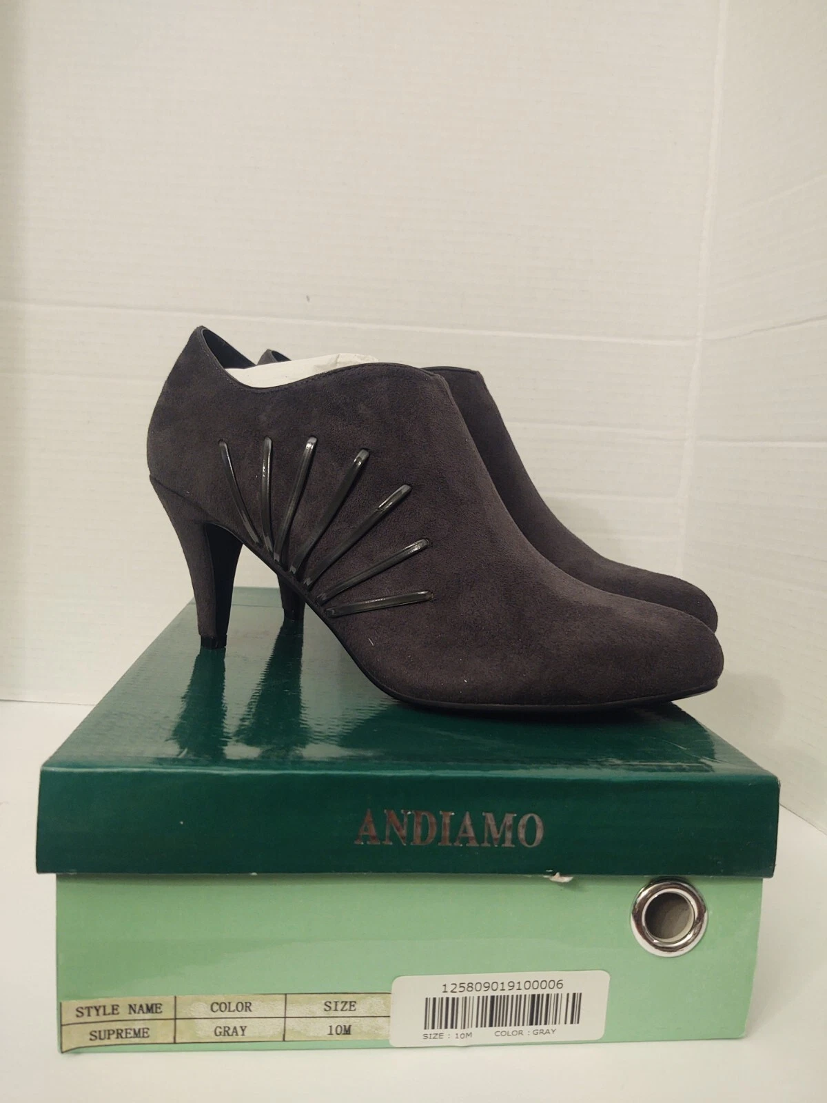 Bottes à la mode femme Andiamo Supreme gris daim taille 10
