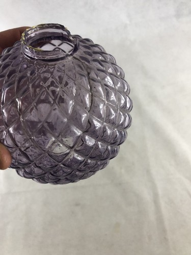 Antique Kretzer Purple Amethyst Lightning Rod Ball, Diamond Quilted Pattern - Picture 8 of 17
